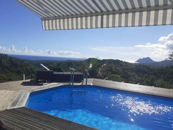 Chambre Chez L'Habitant Avec Piscine Privative Et Vue Panoramique Sur La Mer Des Caraibes Desmarinieres Luaran gambar